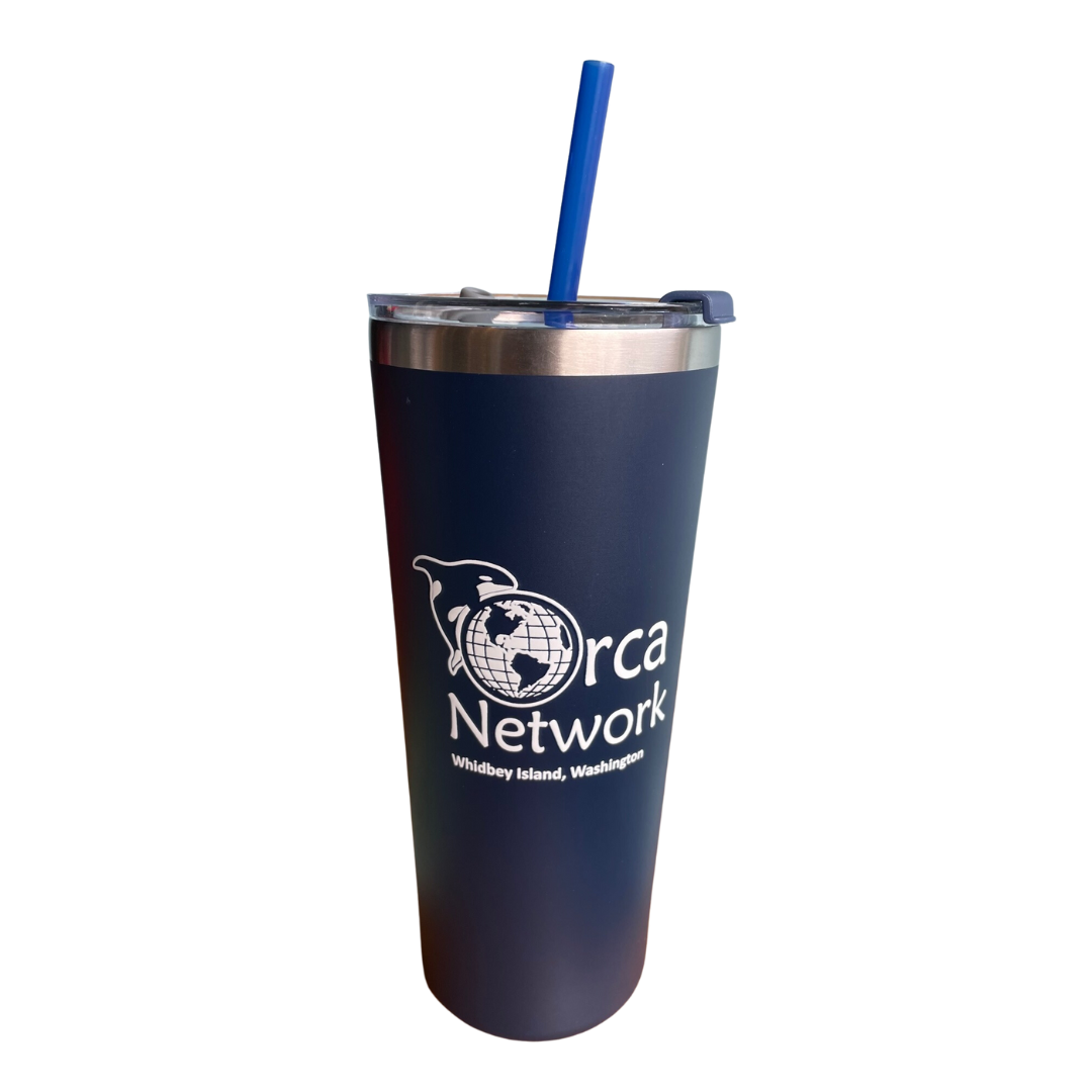 Orca Network tumbler with Straw